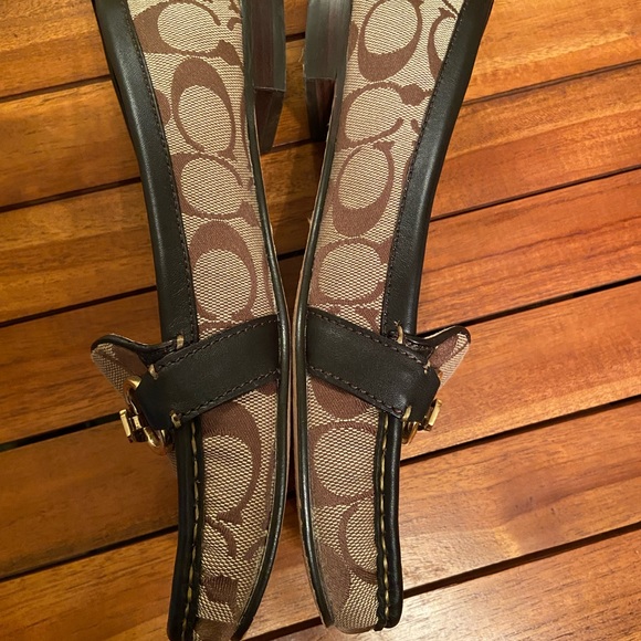 Coach signature Leather brown flats loafers - Picture 7 of 12